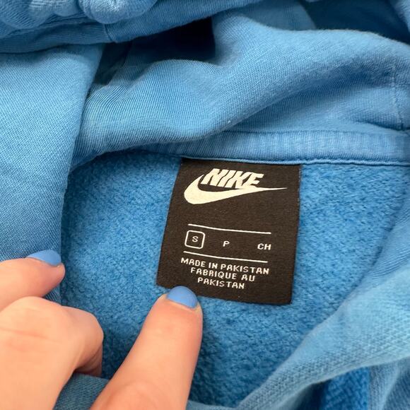 Nike Sportswear Just Do It Spellout Slogan Blue Men S Pullover Hoodie Athleisure - Picture 4 of 9